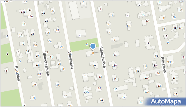 Józefów, Sienkiewicza Henryka, 8, mapa Józefów