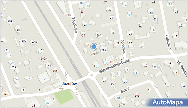 Józefów, Sikorskiego Władysława, gen., 89, mapa Józefów