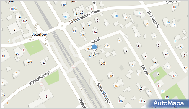 Józefów, Sikorskiego Władysława, gen., 99, mapa Józefów