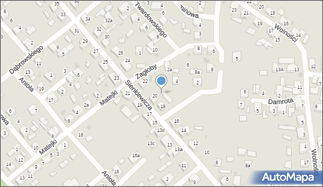 Kalety, Sienkiewicza Henryka, 20a, mapa Kalety