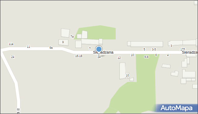 Kalisz, Sieradzana Józefa, ks., 14, mapa Kalisza