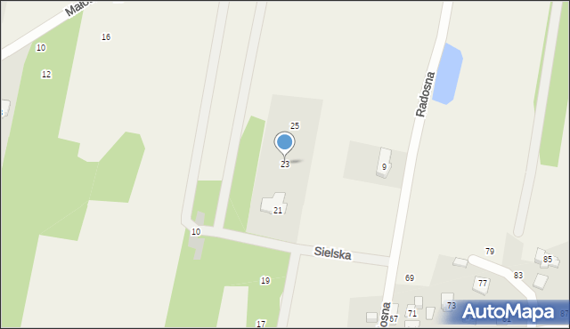 Kaliszki, Sielska, 23, mapa Kaliszki