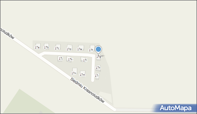 Kamieniec Wrocławski, Siedmiu Krasnoludków, 17g, mapa Kamieniec Wrocławski