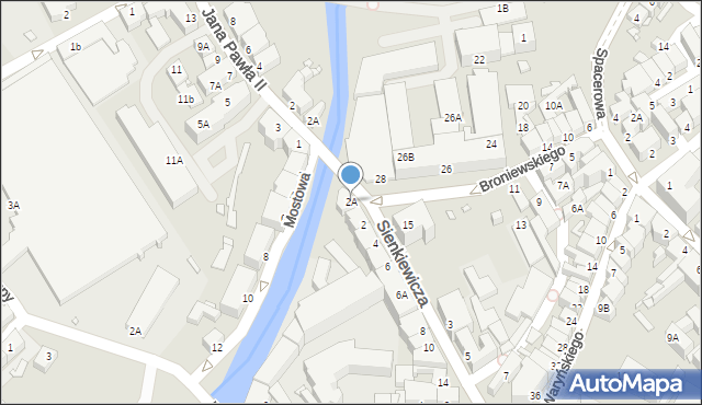 Kamienna Góra, Sienkiewicza Henryka, 2A, mapa Kamienna Góra