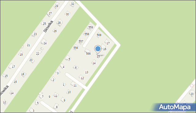 Kamińsko, Sikorki, 15, mapa Kamińsko