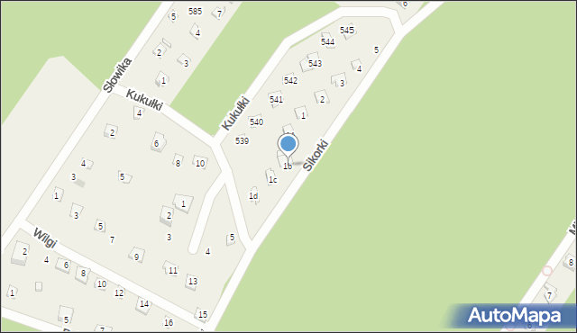 Kamińsko, Sikorki, 1b, mapa Kamińsko