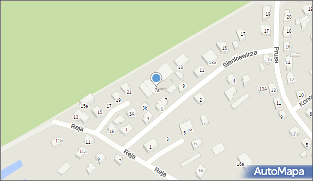 Kartuzy, Sienkiewicza Henryka, 7a, mapa Kartuzy
