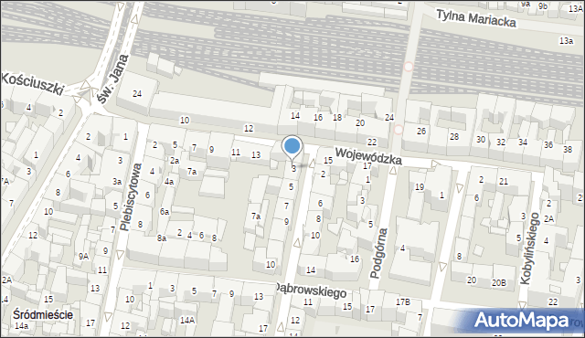 Katowice, Sienkiewicza Henryka, 3, mapa Katowic