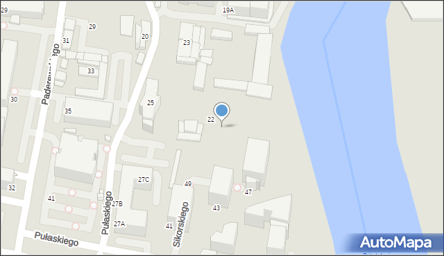 Katowice, Sikorskiego Władysława, gen., 53, mapa Katowic