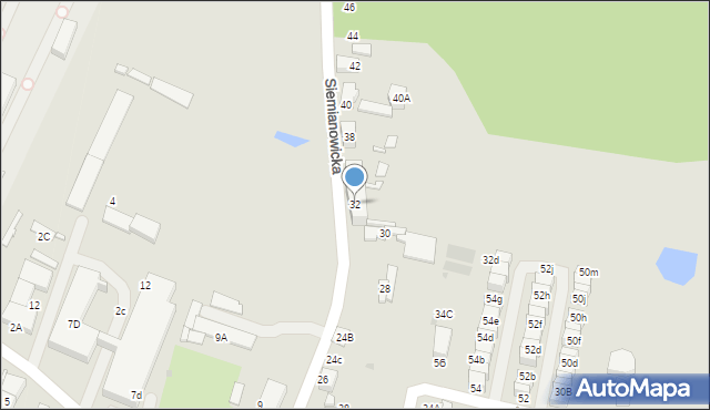 Katowice, Siemianowicka, 32, mapa Katowic