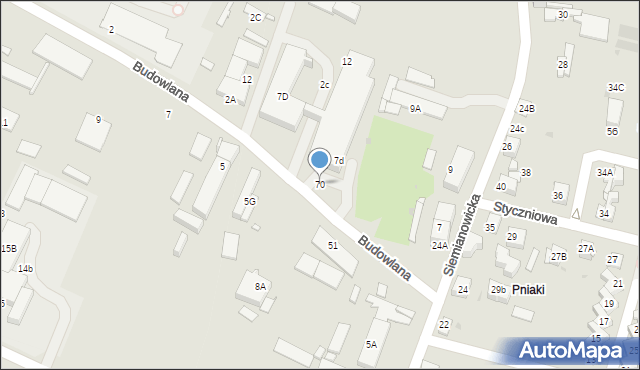 Katowice, Siemianowicka, 70, mapa Katowic