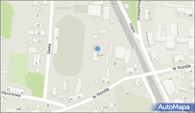 Katowice, Siwka Wiktora, ks., 2, mapa Katowic