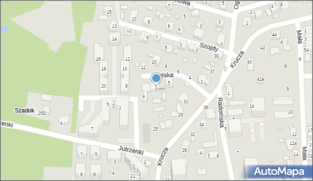 Katowice, Sielska, 9, mapa Katowic