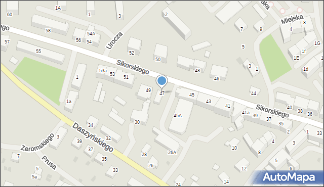 Kętrzyn, Sikorskiego Władysława, gen., 47, mapa Kętrzyn