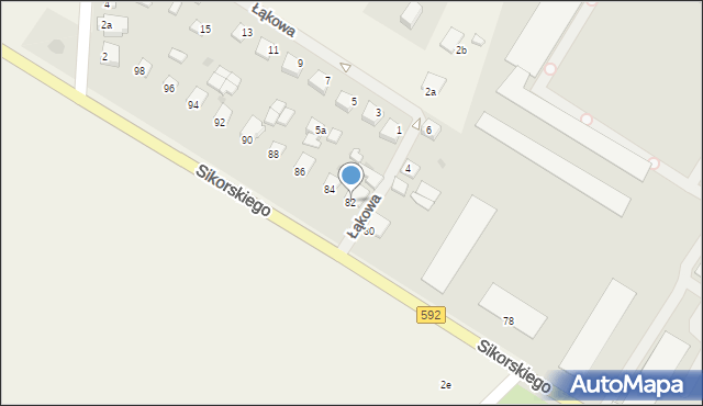 Kętrzyn, Sikorskiego Władysława, gen., 82, mapa Kętrzyn
