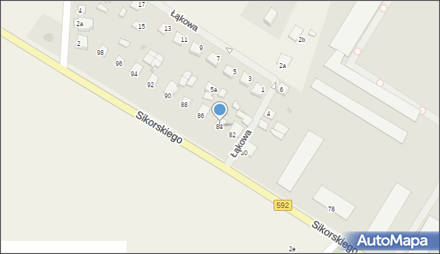 Kętrzyn, Sikorskiego Władysława, gen., 84, mapa Kętrzyn