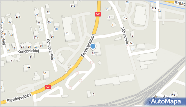 Kęty, Sienkiewicza Henryka, 14, mapa Kęty