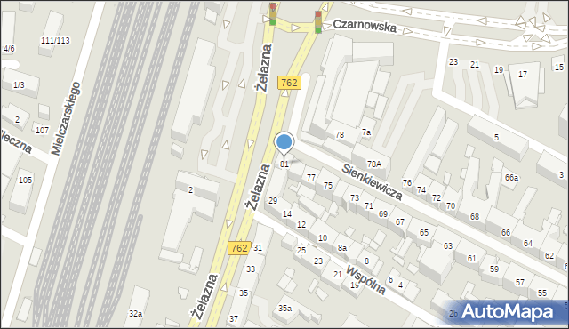 Kielce, Sienkiewicza Henryka, 81, mapa Kielc
