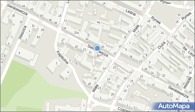 Kielce, Sienkiewicza Henryka, 19, mapa Kielc