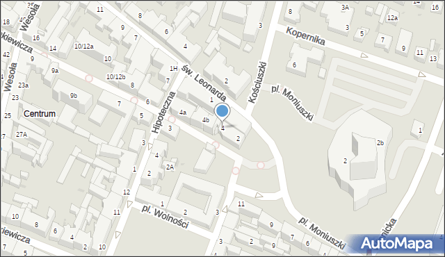 Kielce, Sienkiewicza Henryka, 4, mapa Kielc