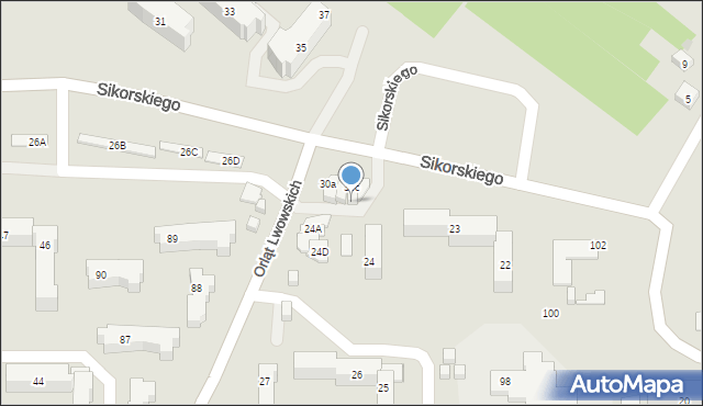 Kielce, Sikorskiego Władysława, gen., 39c, mapa Kielc