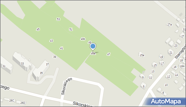 Kielce, Sikorskiego Władysława, gen., 49a, mapa Kielc