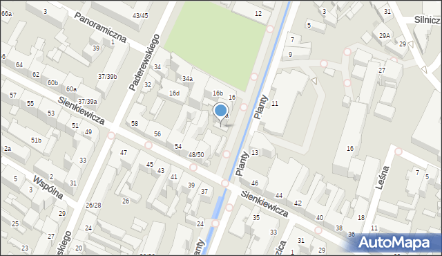 Kielce, Sienkiewicza Henryka, 50a, mapa Kielc