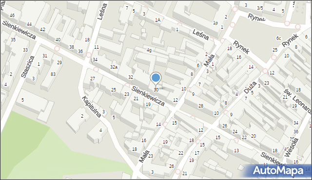 Kielce, Sienkiewicza Henryka, 30, mapa Kielc