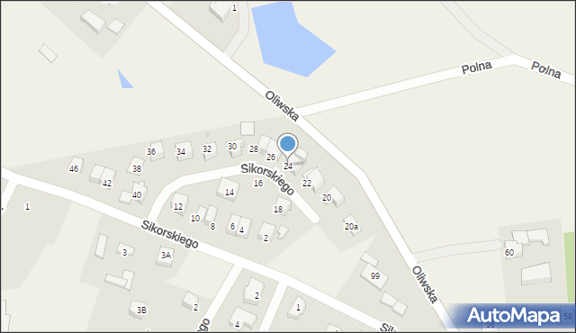 Kielno, Sikorskiego Józefa, 24, mapa Kielno