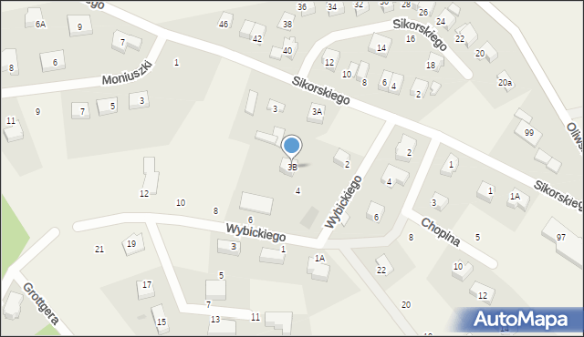 Kielno, Sikorskiego Józefa, 3B, mapa Kielno