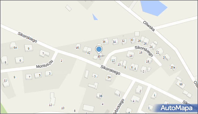 Kielno, Sikorskiego Józefa, 40, mapa Kielno