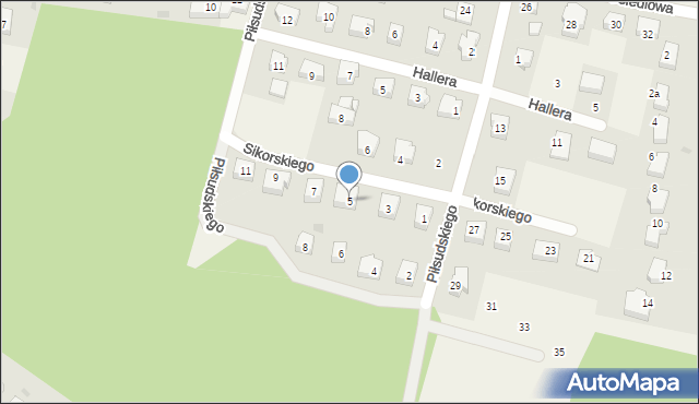 Kiełpino, Sikorskiego Władysława, gen., 5, mapa Kiełpino