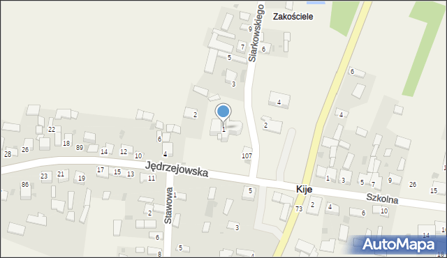 Kije, Siarkowskiego Władysława, ks., 1, mapa Kije