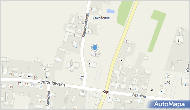 Kije, Siarkowskiego Władysława, ks., 4, mapa Kije