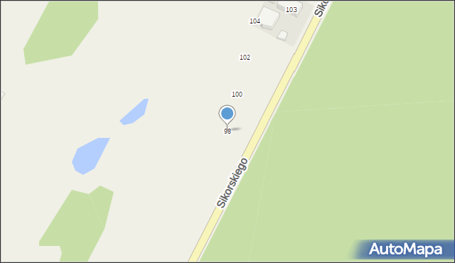 Klaudyn, Sikorskiego Władysława, gen., 98, mapa Klaudyn