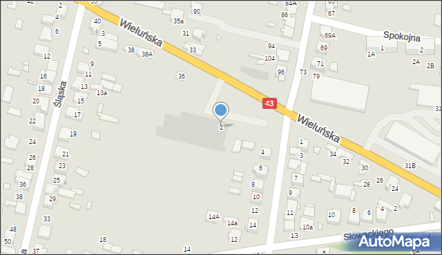 Kłobuck, Sienkiewicza Henryka, 2, mapa Kłobuck