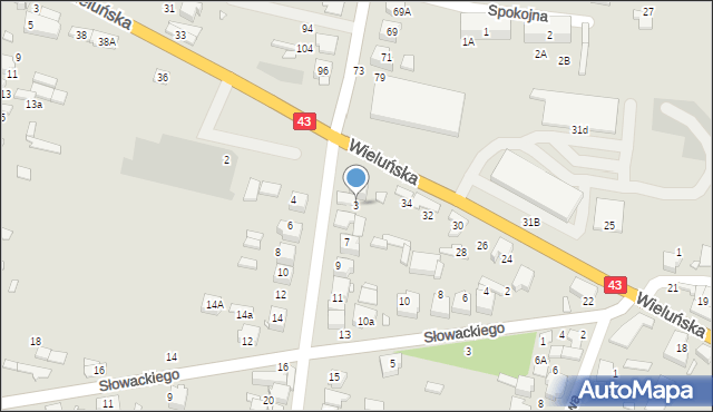 Kłobuck, Sienkiewicza Henryka, 3, mapa Kłobuck