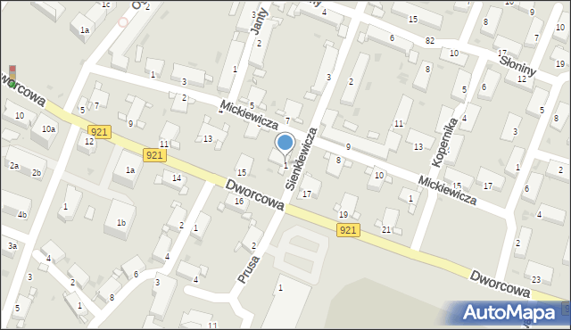 Knurów, Sienkiewicza Henryka, 1, mapa Knurów