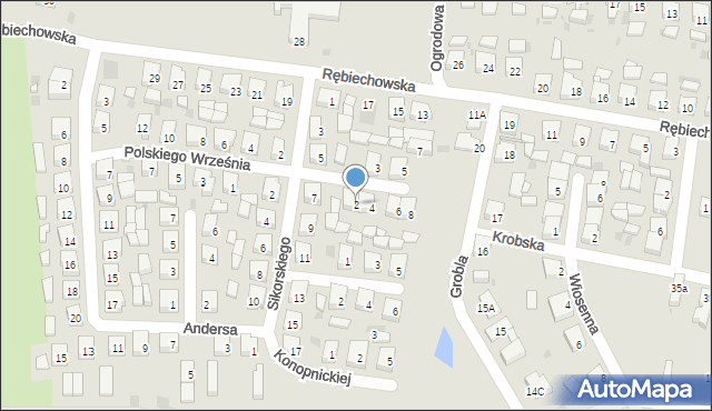 Kobylin, Sienkiewicza Henryka, 2, mapa Kobylin