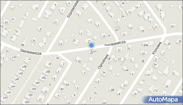 Kobyłka, Sienkiewicza Henryka, 20, mapa Kobyłka