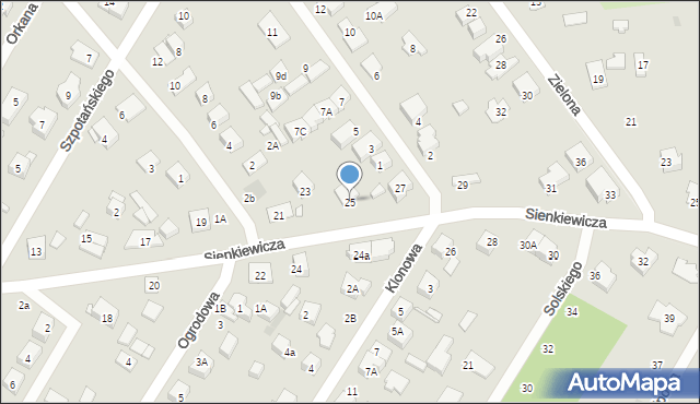 Kobyłka, Sienkiewicza Henryka, 25, mapa Kobyłka