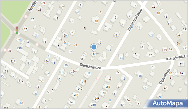 Kobyłka, Sienkiewicza Henryka, 9c, mapa Kobyłka