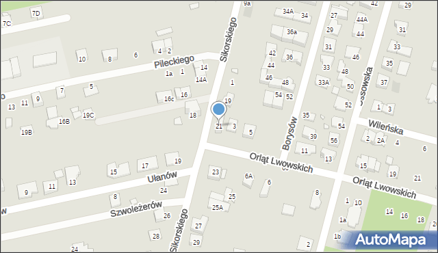 Kobyłka, Sikorskiego Władysława, gen., 21, mapa Kobyłka