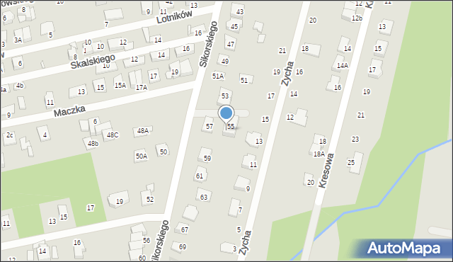 Kobyłka, Sikorskiego Władysława, gen., 55A, mapa Kobyłka