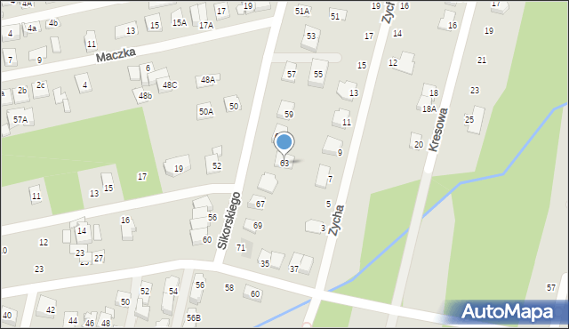 Kobyłka, Sikorskiego Władysława, gen., 63, mapa Kobyłka