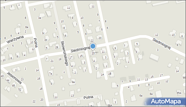 Kolbuszowa, Siedmiograj Marii, 13, mapa Kolbuszowa