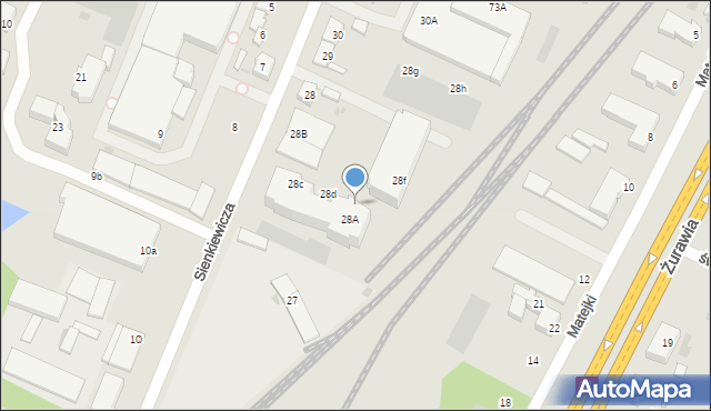 Kołobrzeg, Sienkiewicza Henryka, 28e, mapa Kołobrzegu