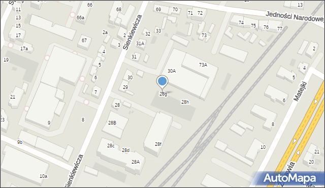 Kołobrzeg, Sienkiewicza Henryka, 28g, mapa Kołobrzegu