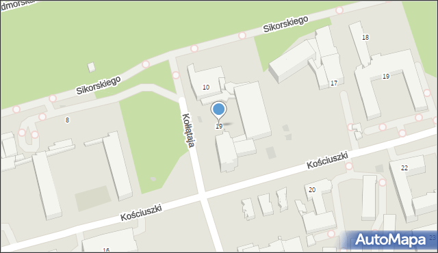 Kołobrzeg, Sikorskiego Władysława, gen., 19, mapa Kołobrzegu