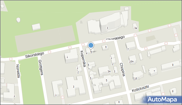 Kołobrzeg, Sikorskiego Władysława, gen., 5, mapa Kołobrzegu